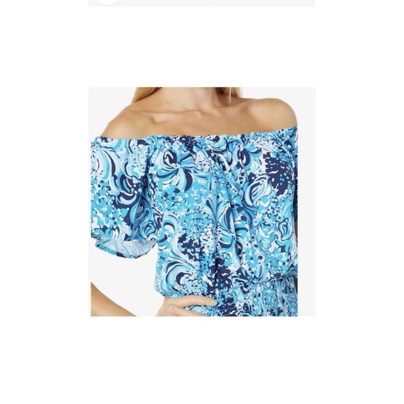 🎉💙HP🩵🎉Lilly Pulitzer Blue and White Dress - Picture 3 of 11